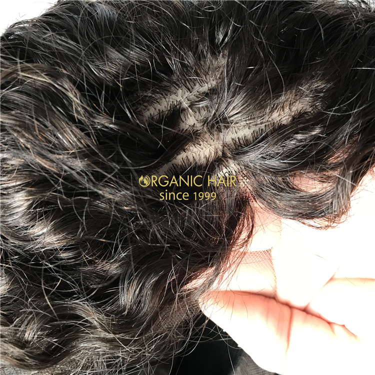 Human cheap virgin hair silk base full lace wig natural brown 180% Density Spiral Curls X67